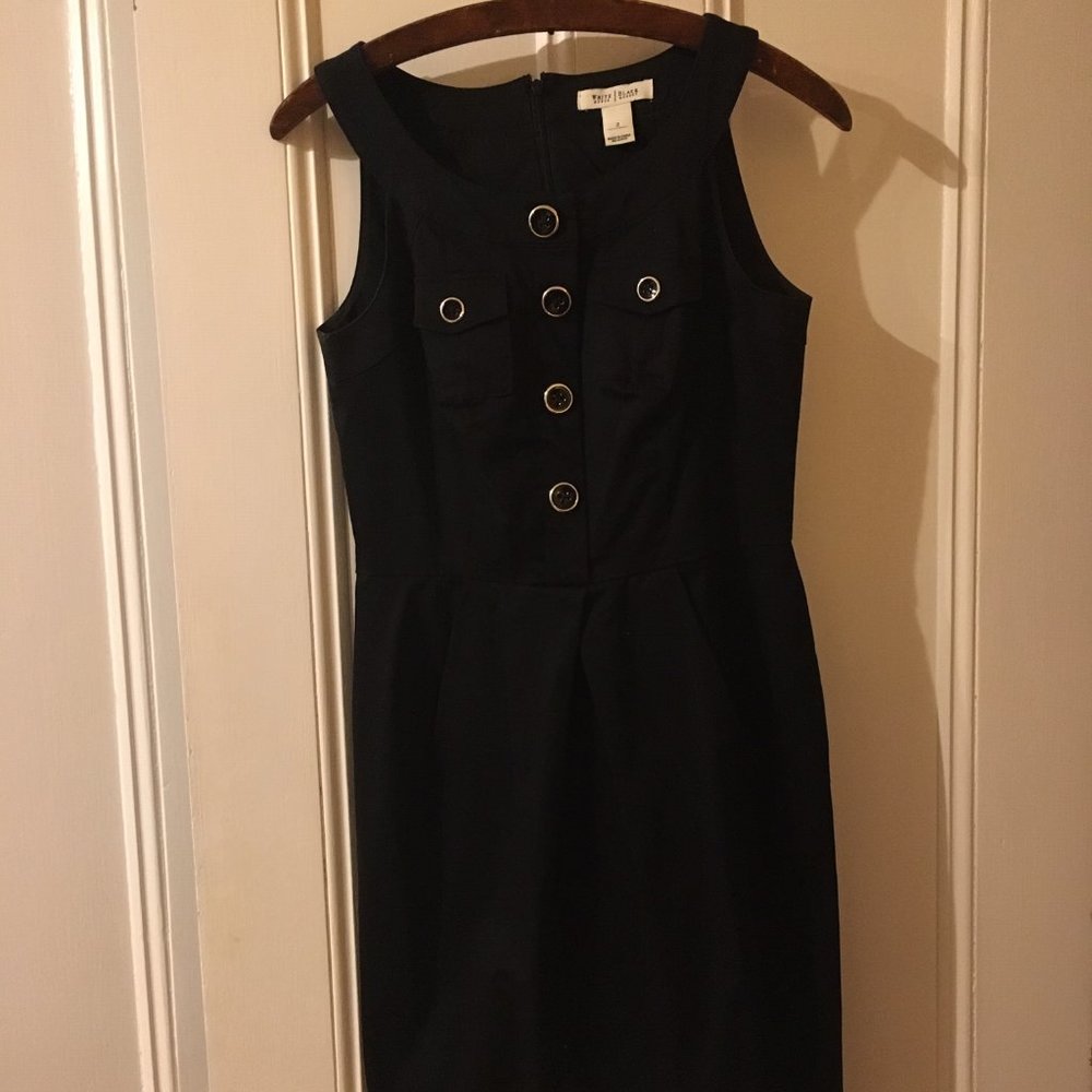 White House Black Market dress with silver buttons